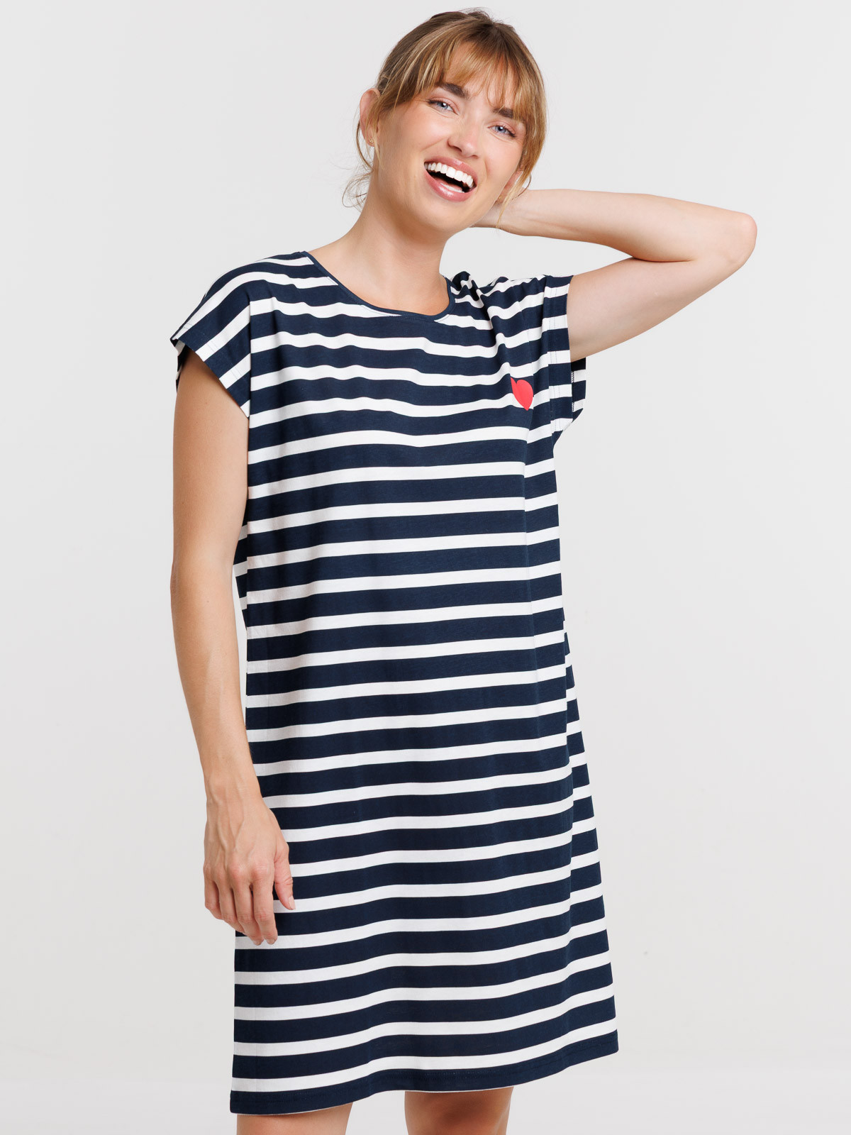 Chemise de nuit rayée femme