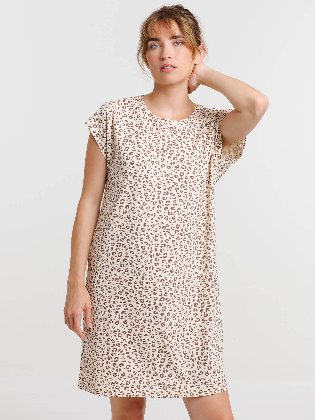 Chemise de nuit léopard femme