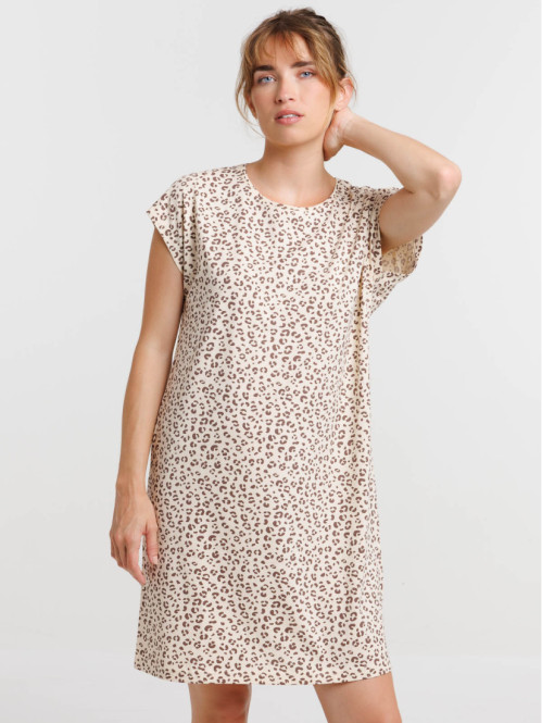 Chemise de nuit léopard femme