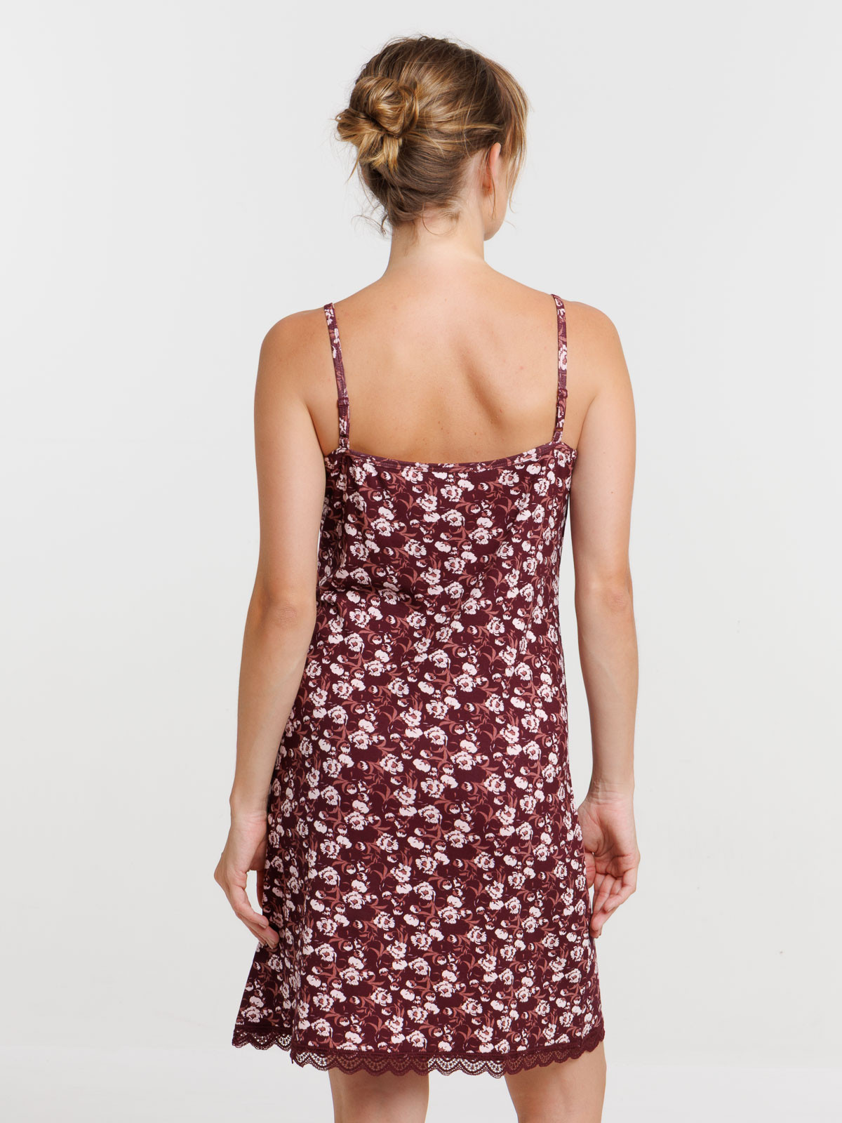 Nuisette fleurie col V femme Nuisette fleurie col V femme