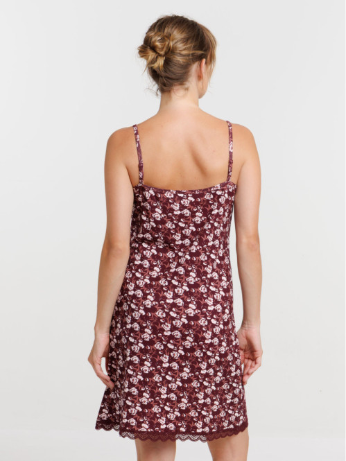 Nuisette fleurie col V femme