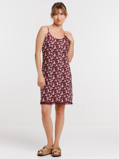 Nuisette fleurie col V femme