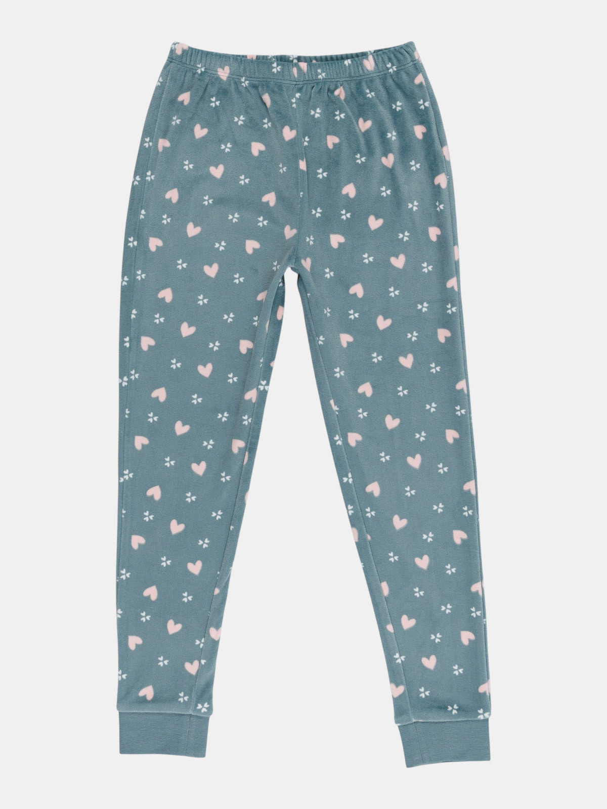 Pyjama velours motif coeur fille (3-8A)
