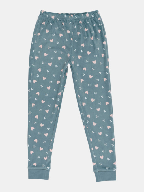 Pyjama velours motif coeur...