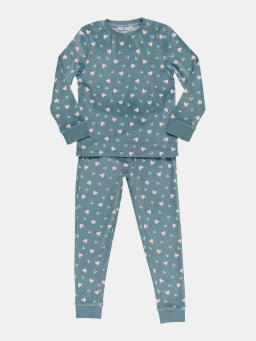 Pyjama velours motif coeur...