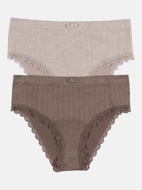 Lot de 2 shorties unis...