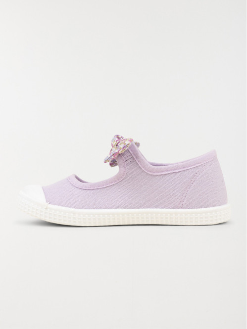 Tennis lilas toile noeud fille (20-23)
