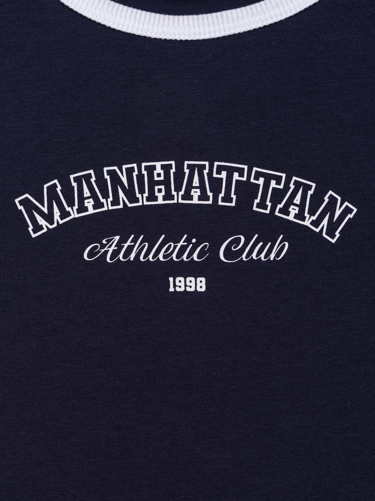 T-shirt bleu Manhattan fille (XXS-M)