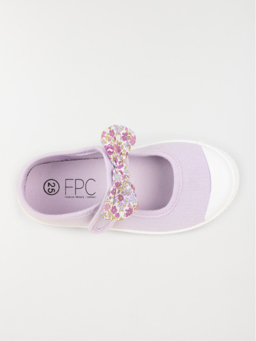 Tennis lilas toile noeud fille (20-23)