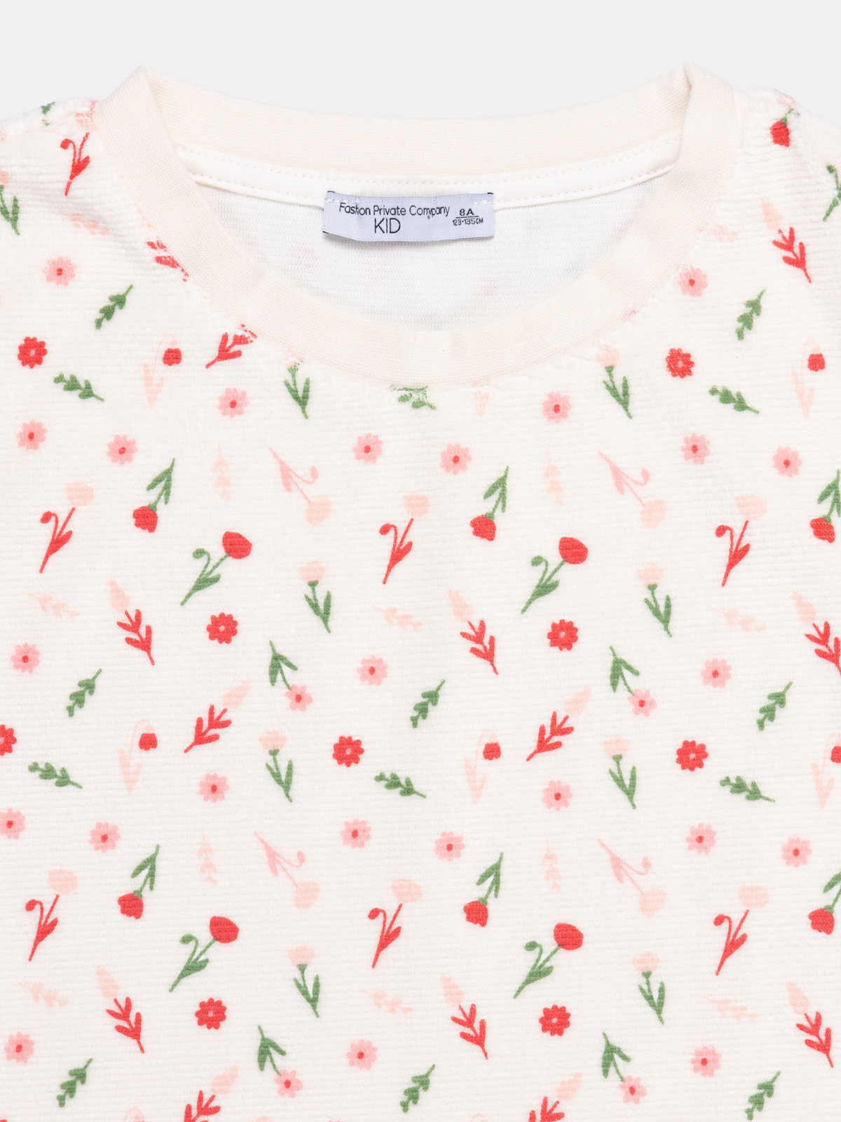 Pyjama fleuri en velours fille (3-8A) Pyjama fleuri en velours fille (3-8A)