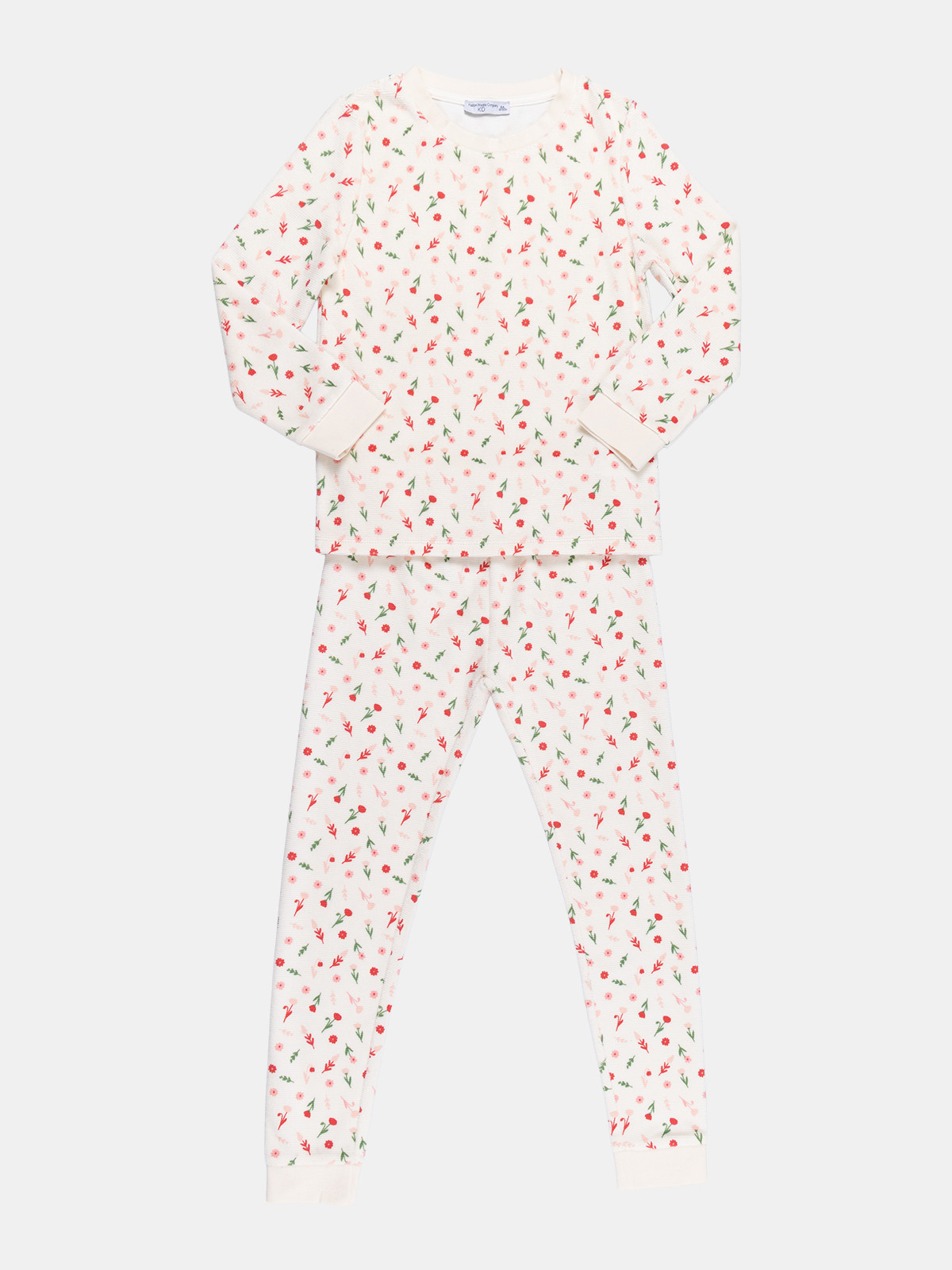 Pyjama fleuri en velours fille (3-8A) Pyjama fleuri en velours fille (3-8A)