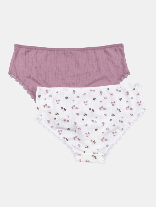 Lot de 2 shorties fleurs...