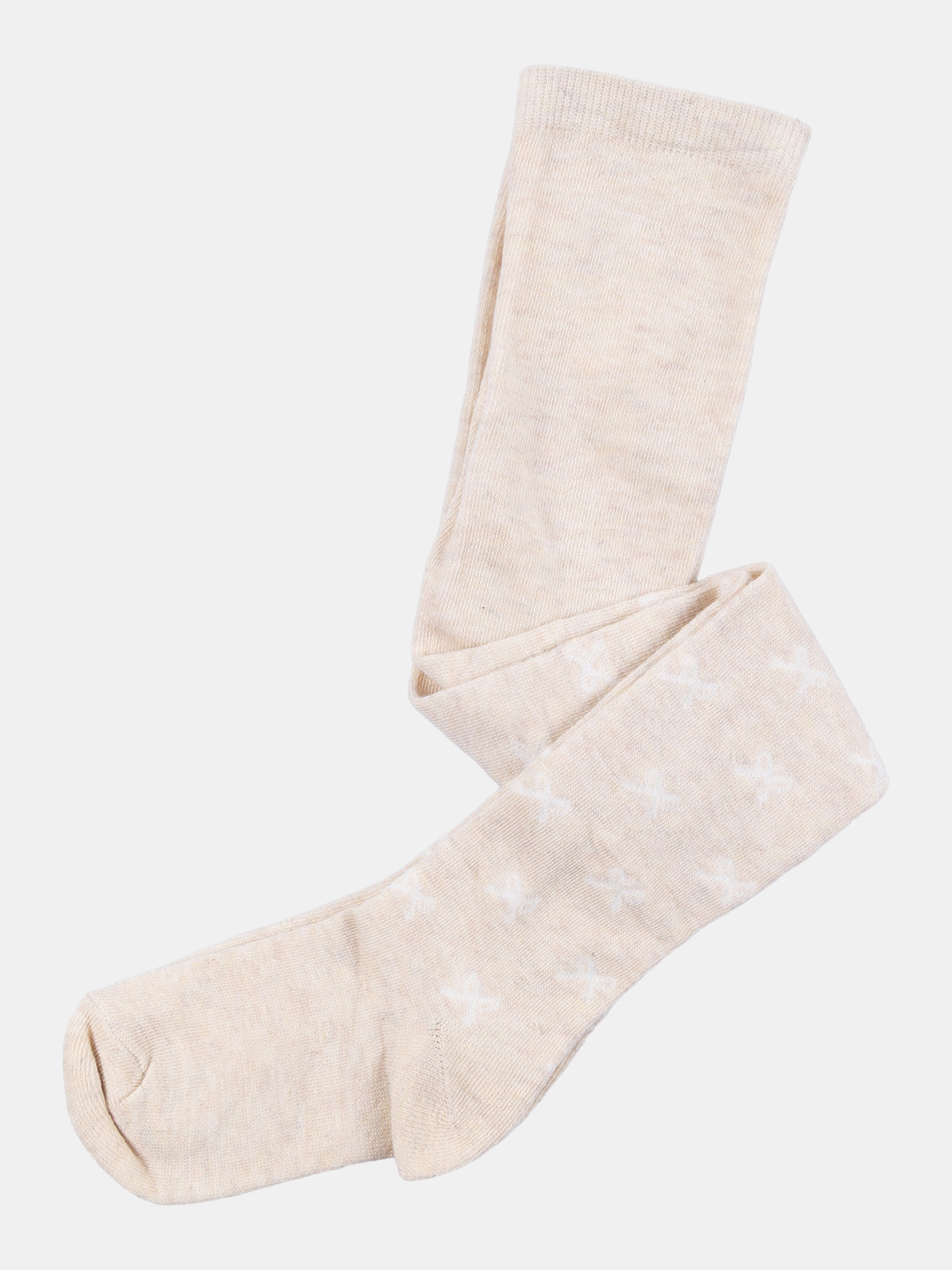 Collants chauds noeuds beiges fille