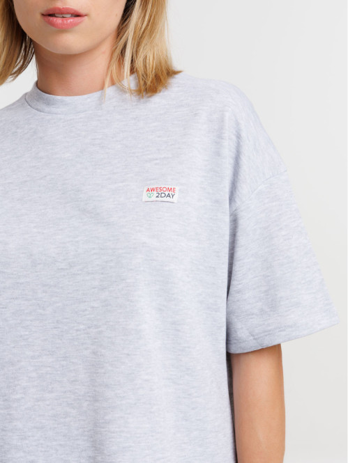 Sweat gris chiné manches...
