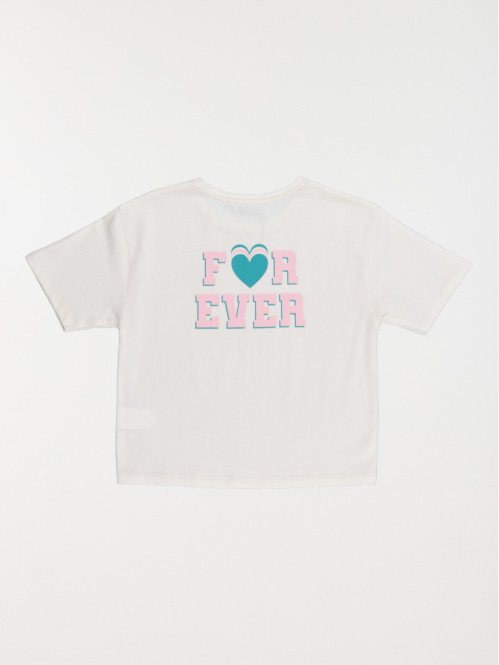 T-shirt girls team nacre...