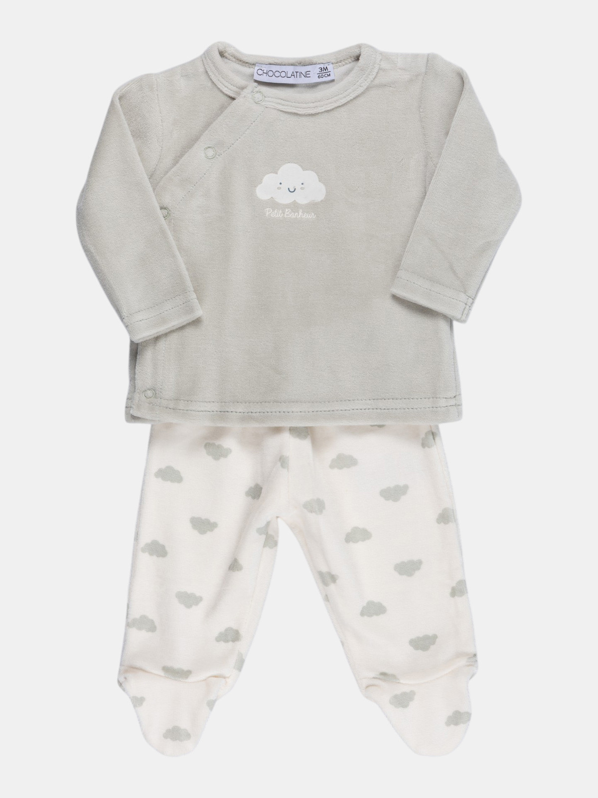 Pyjama 2 pièces nuage garçon (0-9M) Pyjama 2 pièces nuage garçon (0-9M)