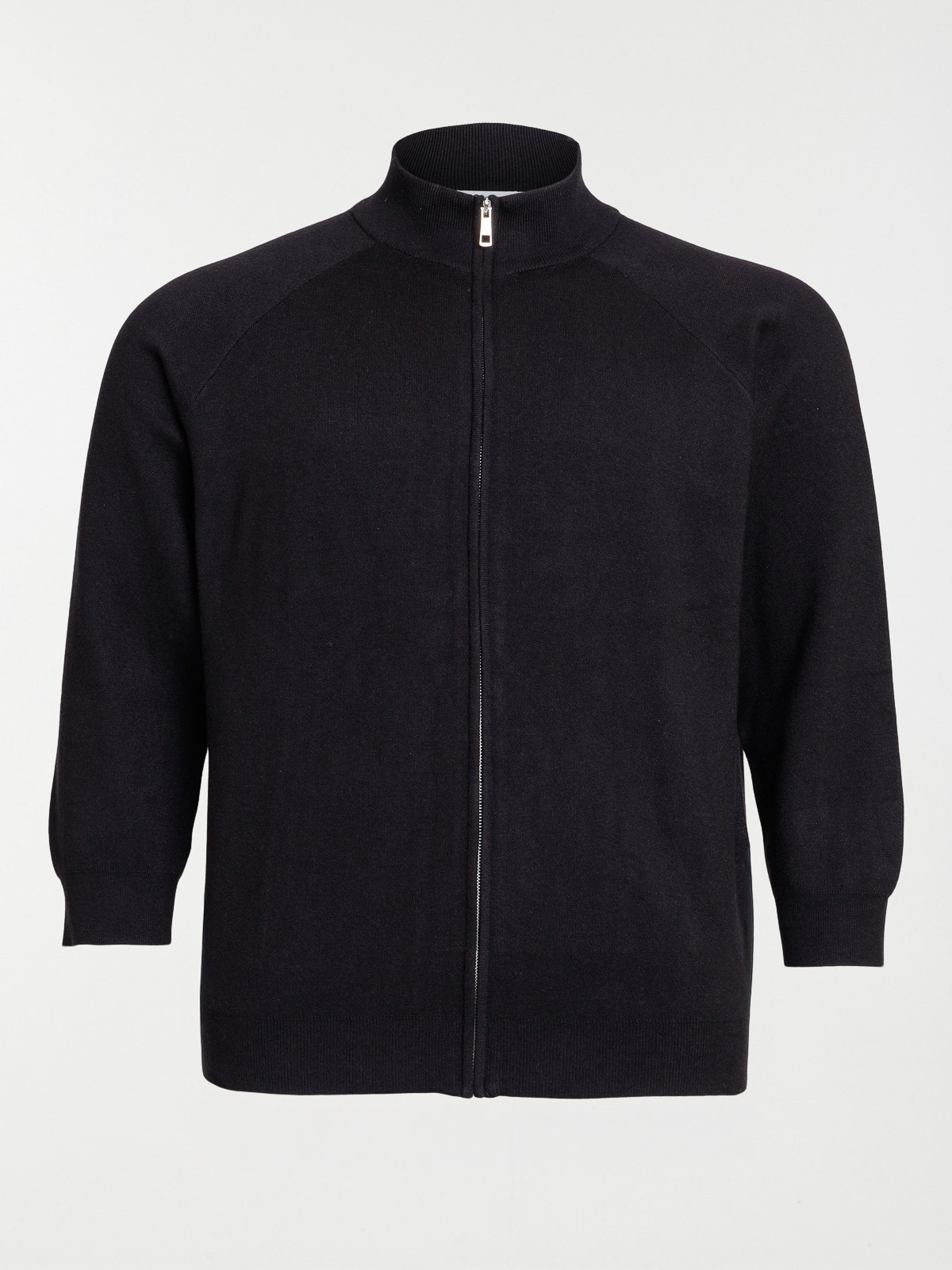 Gilet noir zippé homme grande taille