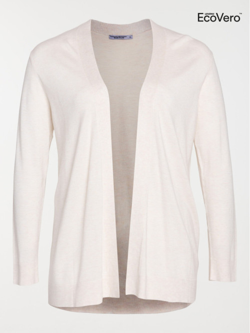 Gilet beige chiné grande taille femme