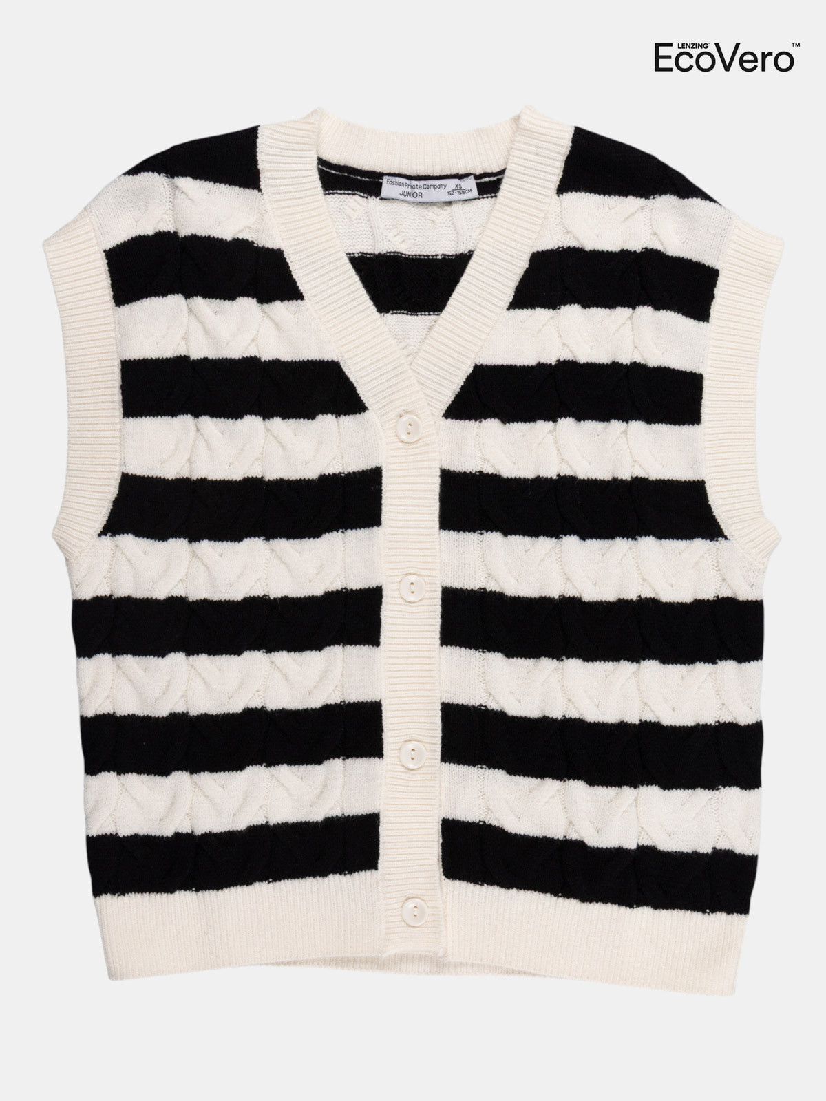Gilet rayé sans manches fille (XXS-M) Gilet rayé sans manches fille (XXS-M)
