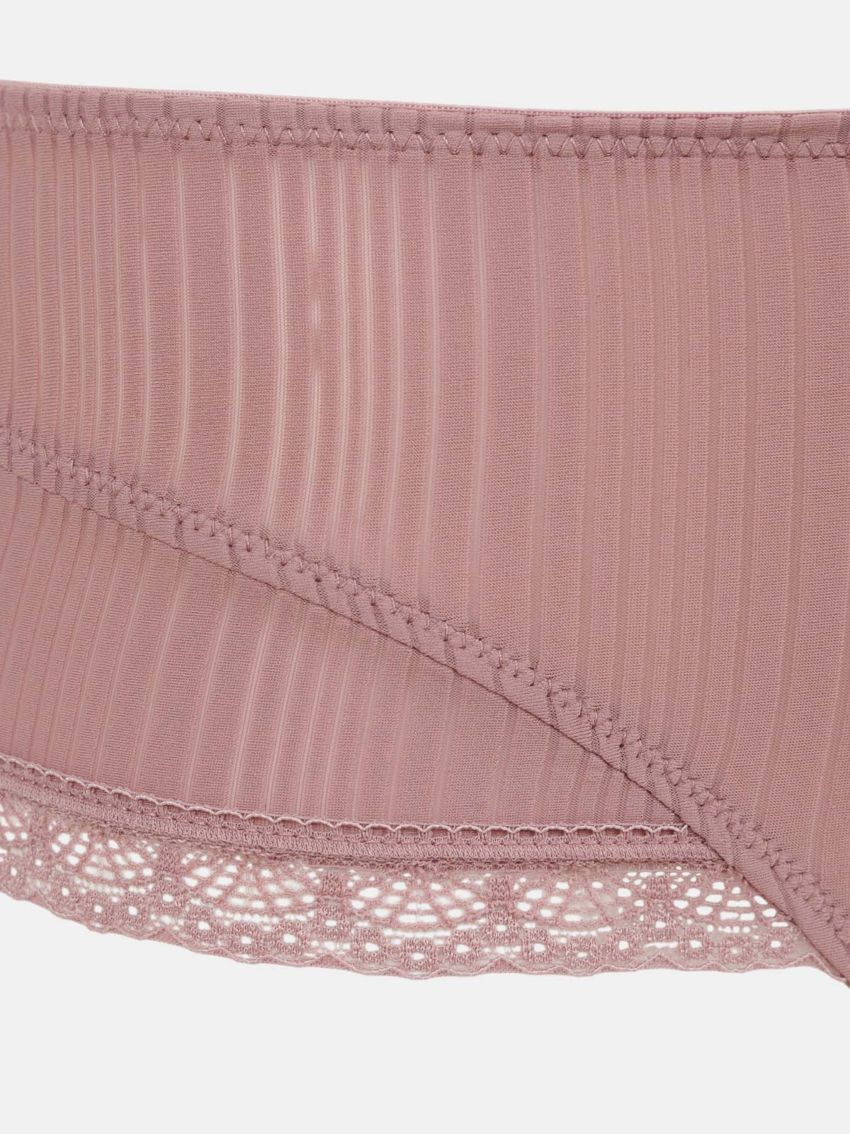 Shorty bi-matière mauve femme (S-XL)