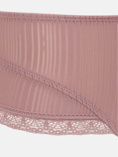 Shorty bi-matière mauve...