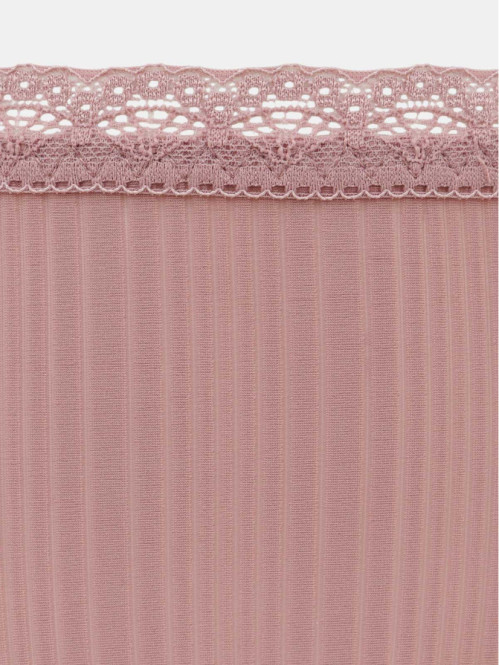Tanga bi-matière mauve...