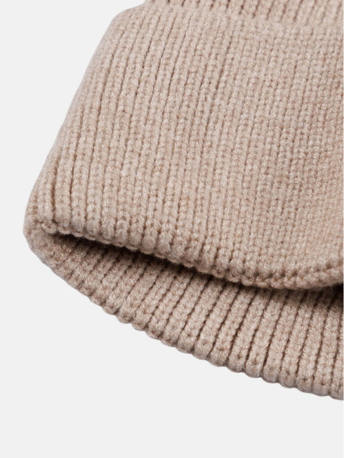 Bonnet coloris camel chiné...