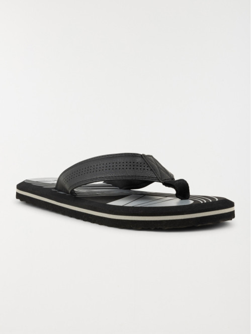 Tongs noires imprimées homme (40-45) Tongs noires imprimées homme (40-45)