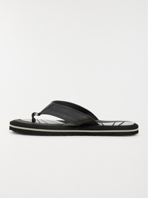 Tongs noires imprimées homme (40-45) Tongs noires imprimées homme (40-45)