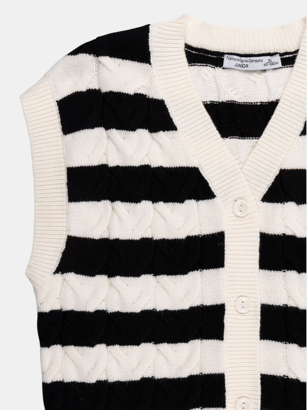 Gilet rayé sans manches fille (XXS-M) Gilet rayé sans manches fille (XXS-M)