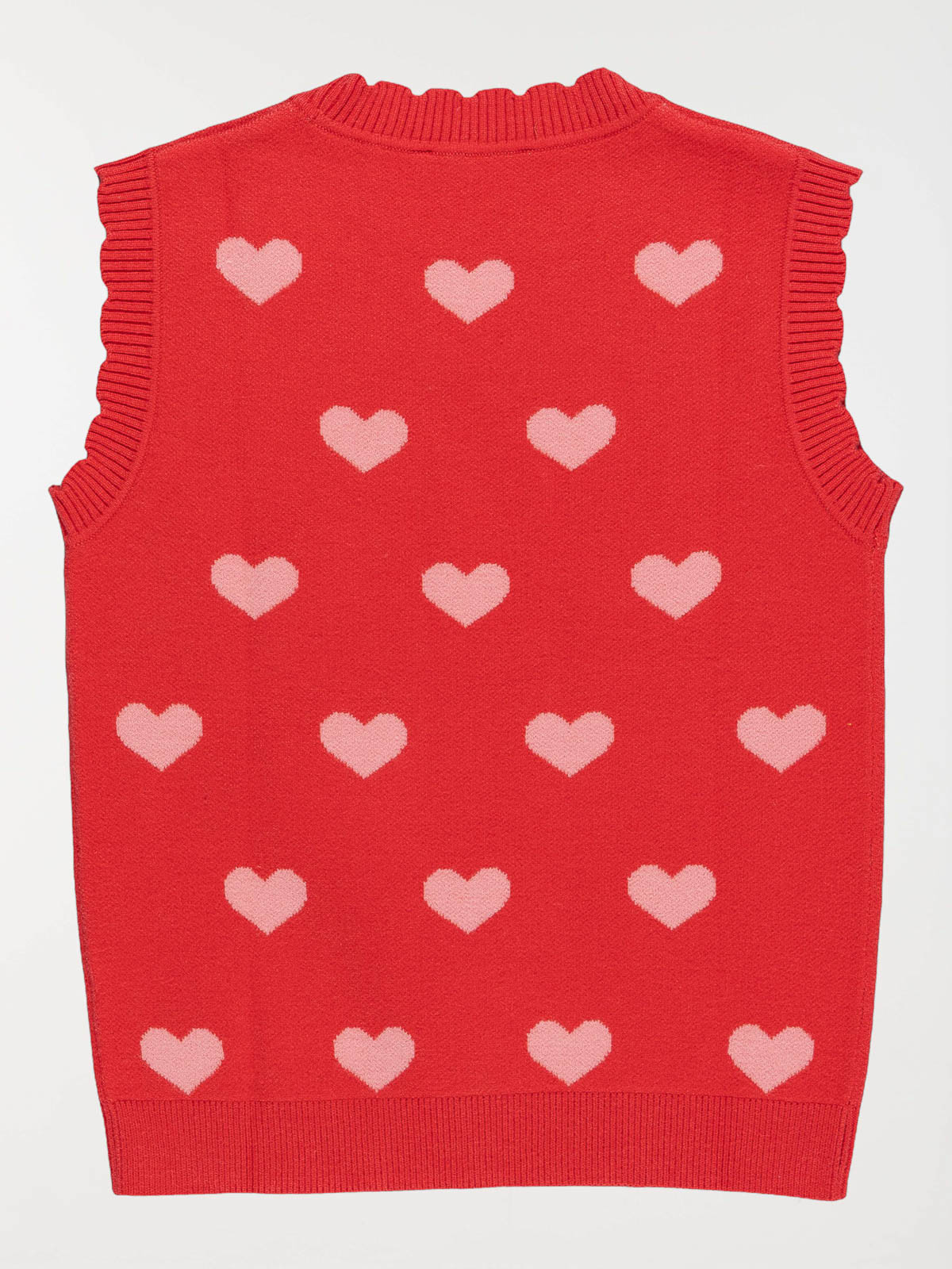 Pull sans manches coeurs fille (3-12A) Pull sans manches coeurs fille (3-12A)