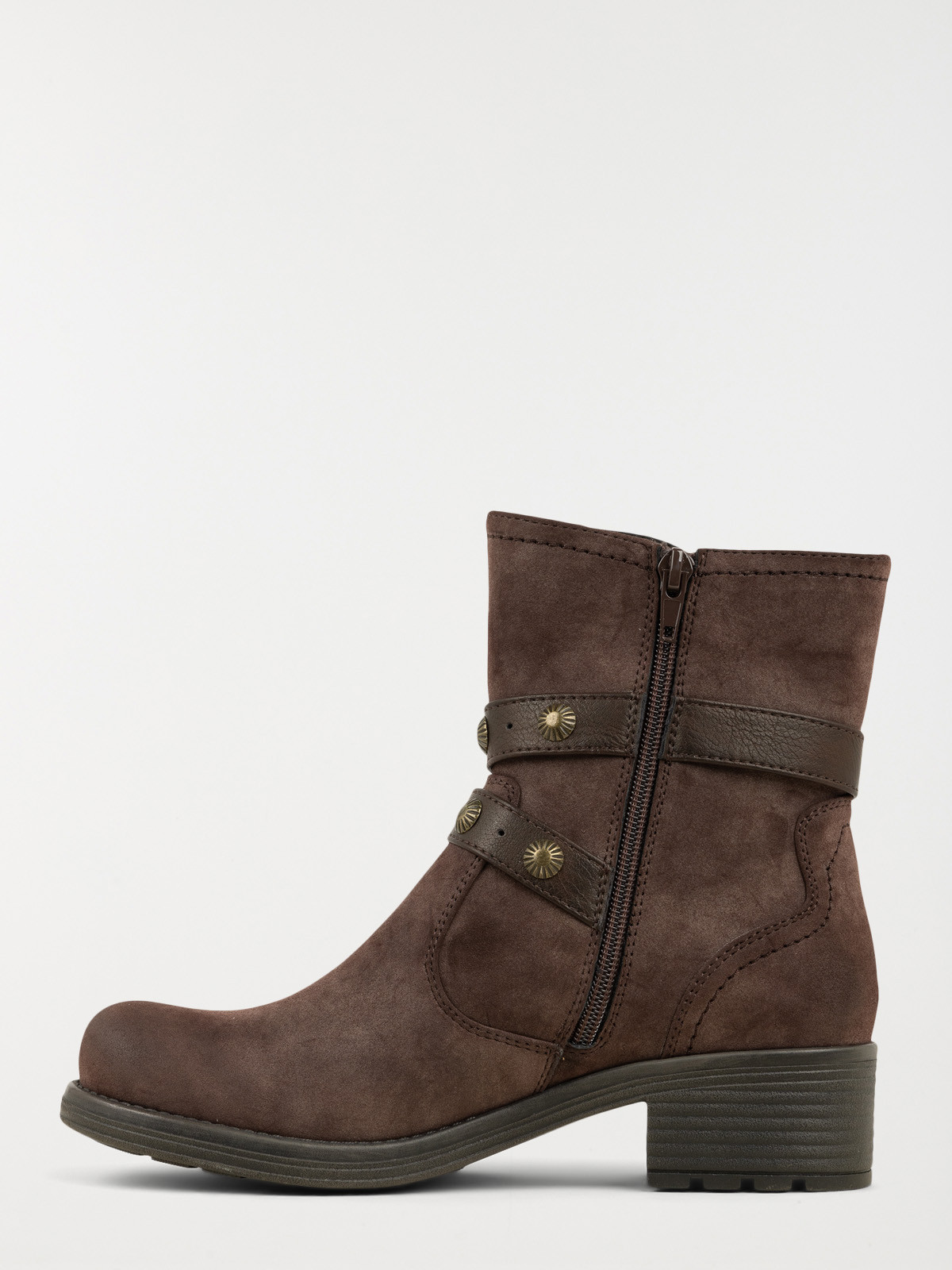 Bottines marrons zippées femme (36-41)