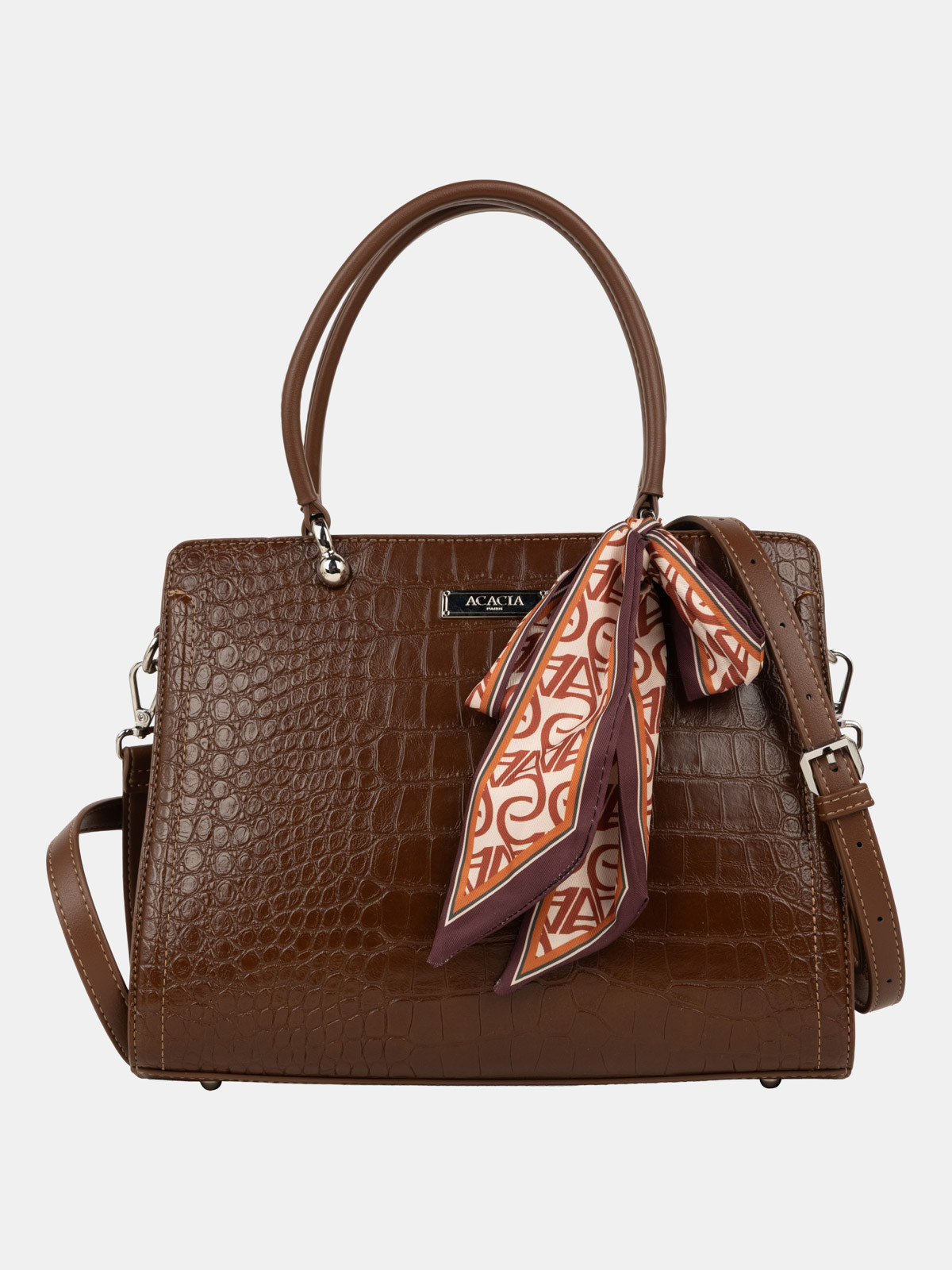 Sac à main texturé avec foulard femme