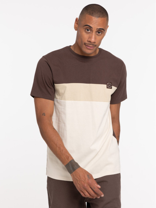 T-shirt tricolore manches...