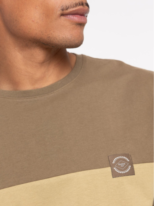 T-shirt tricolore manches...
