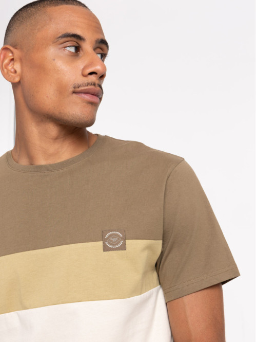 T-shirt tricolore manches...