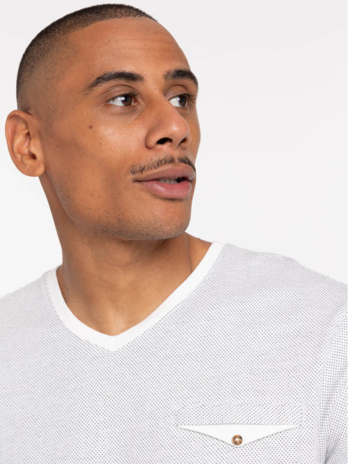 Tee-shirt col V fausse...
