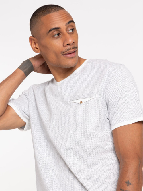 Tee-shirt col V fausse...