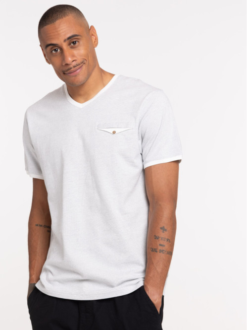 Tee-shirt col V fausse...