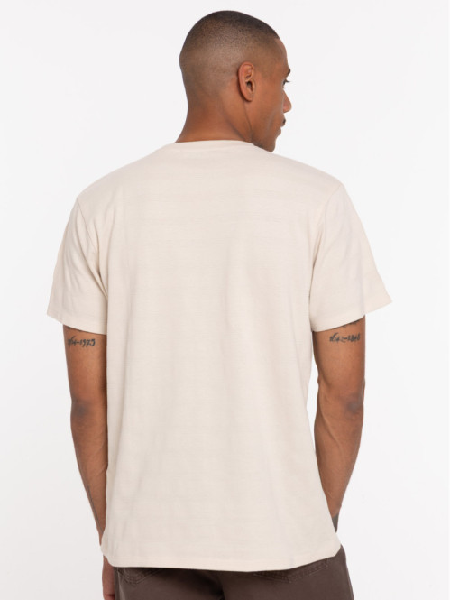 T-shirt uni beige clair homme
