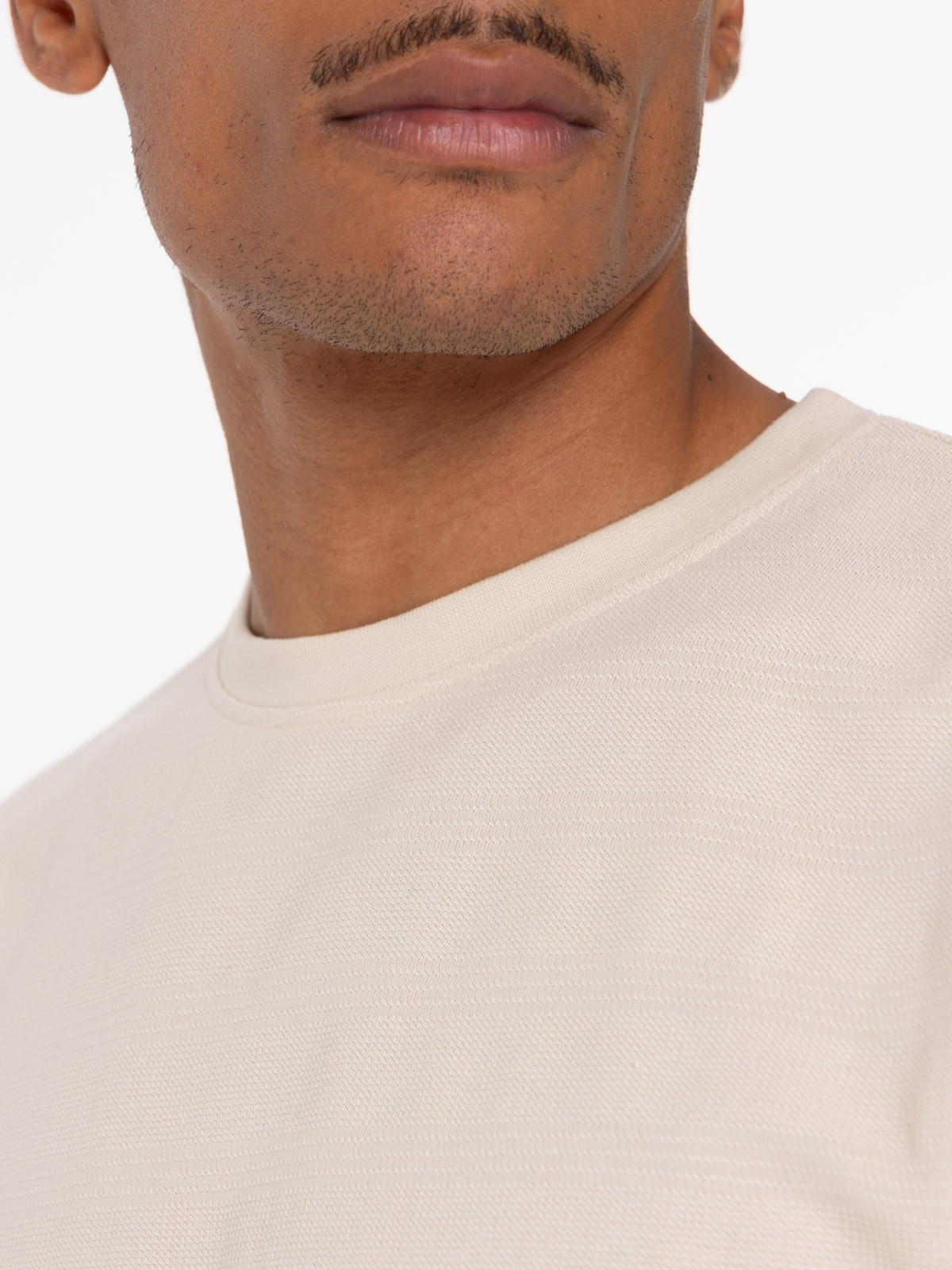 T-shirt uni beige clair homme T-shirt uni beige clair homme