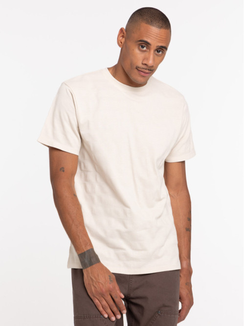 T-shirt uni beige clair homme
