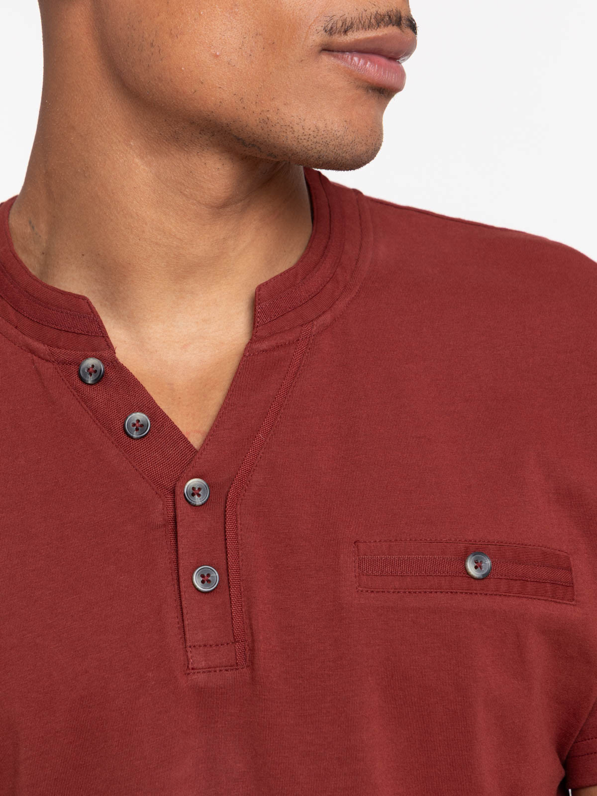 T-shirt col rond boutons homme T-shirt col rond boutons homme