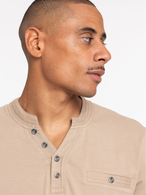 T-shirt col rond boutons...