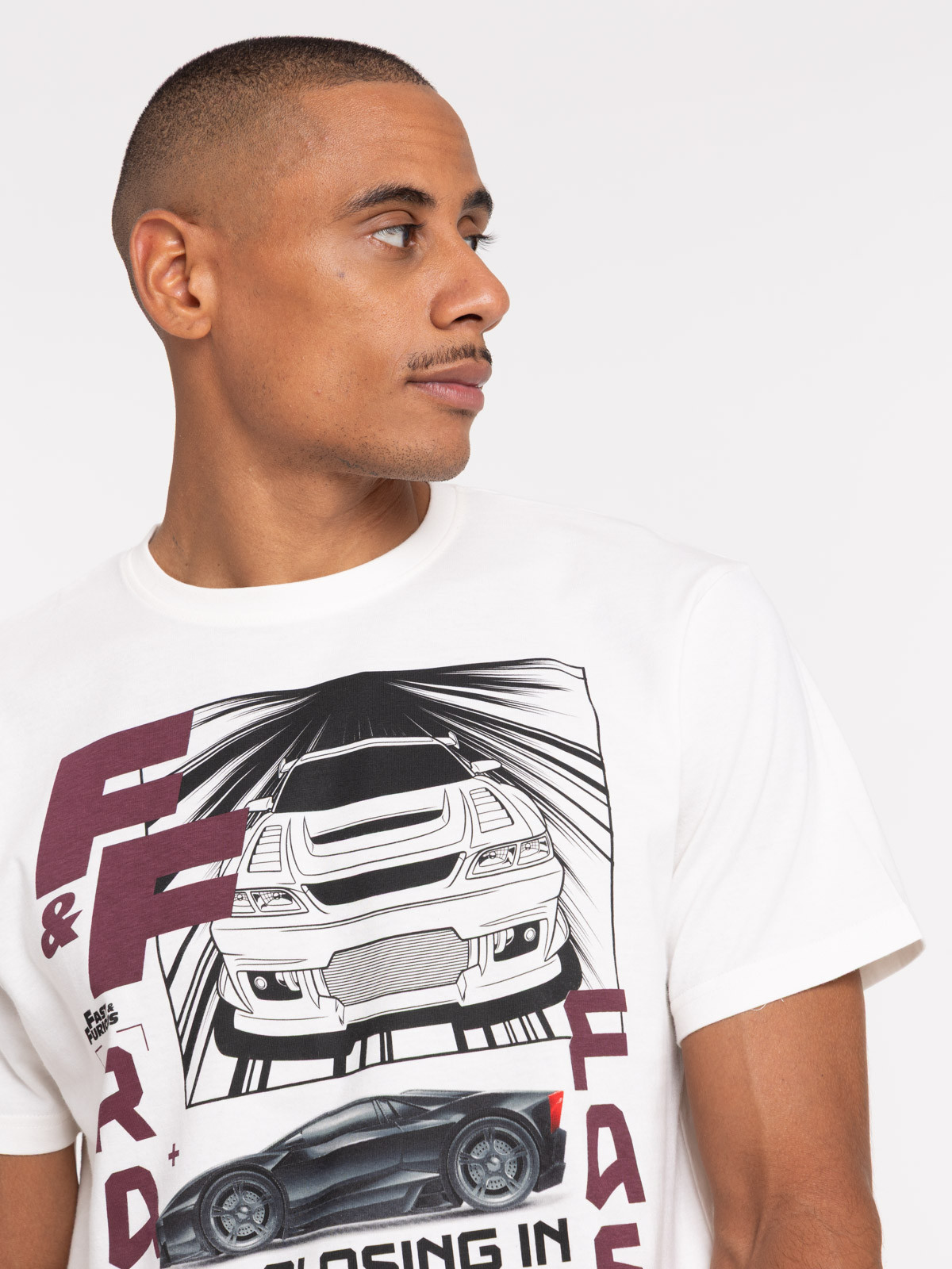 T-shirt Fast and Furious blanc homme T-shirt Fast and Furious blanc homme