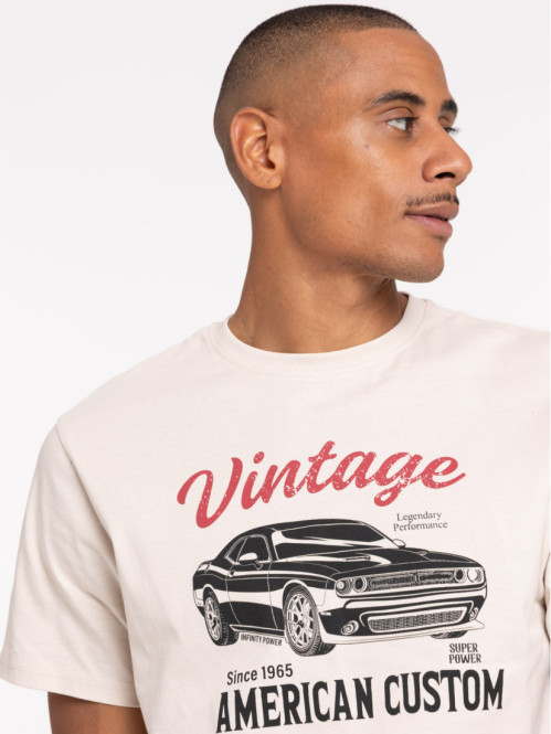 Tee-shirt vintage imprimé...