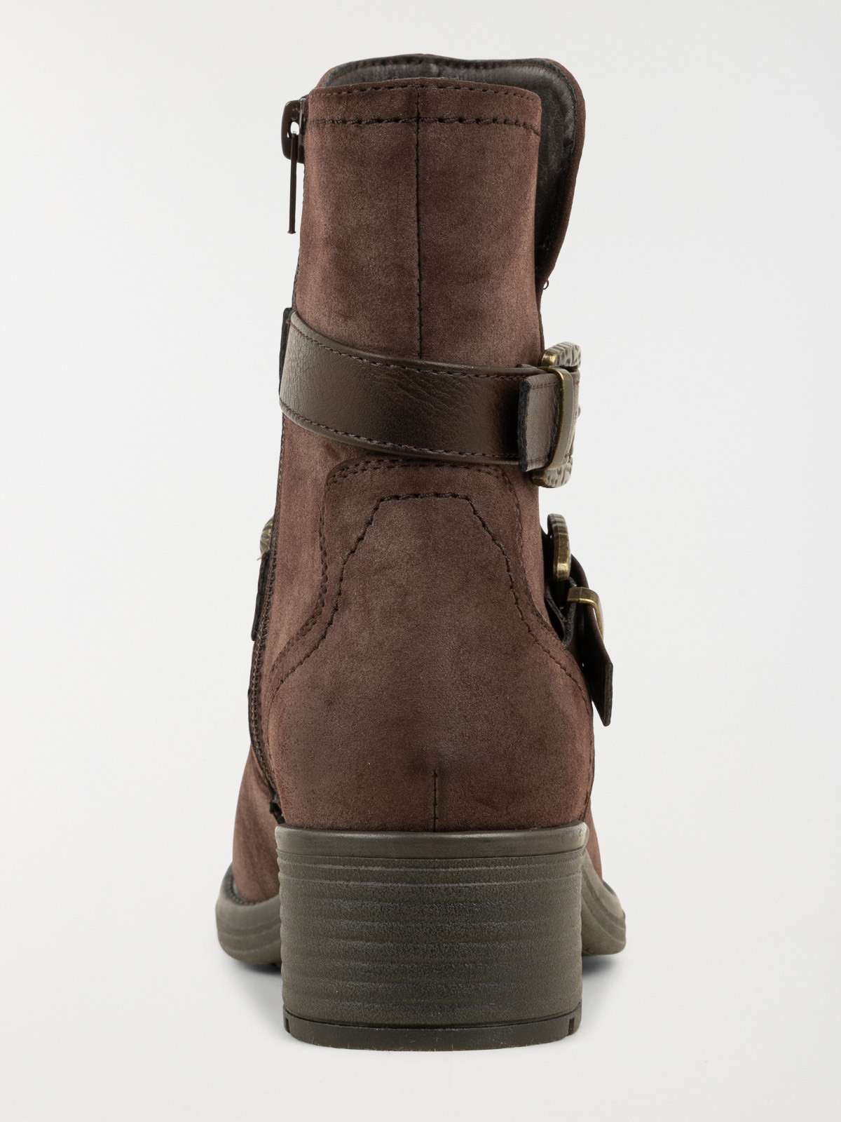 Bottines marrons zippées femme (36-41)