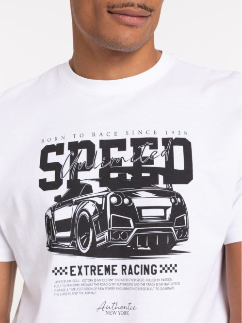 Tee-shirt col rond imprimé...