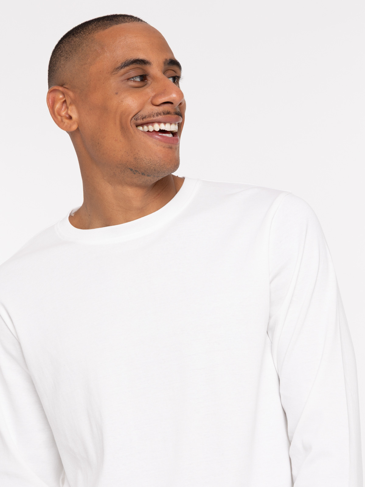 T-shirt manches longues ivoire homme