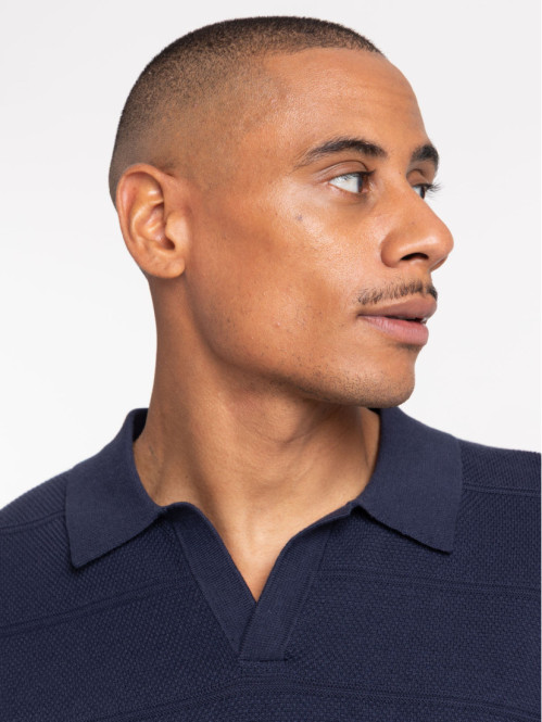 Polo en maille dark iris homme